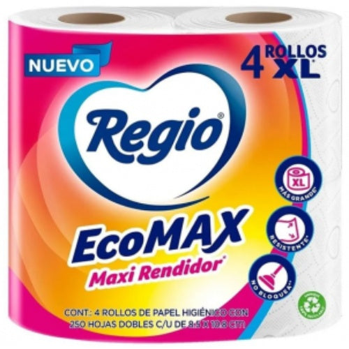 Regio Papel higiénico EcoMax — 4 rollos | UPC 7501036624572