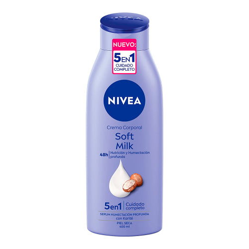 Nivea Loción corporal Soft Milk para piel seca — 220 mL | UPC 7501054549895