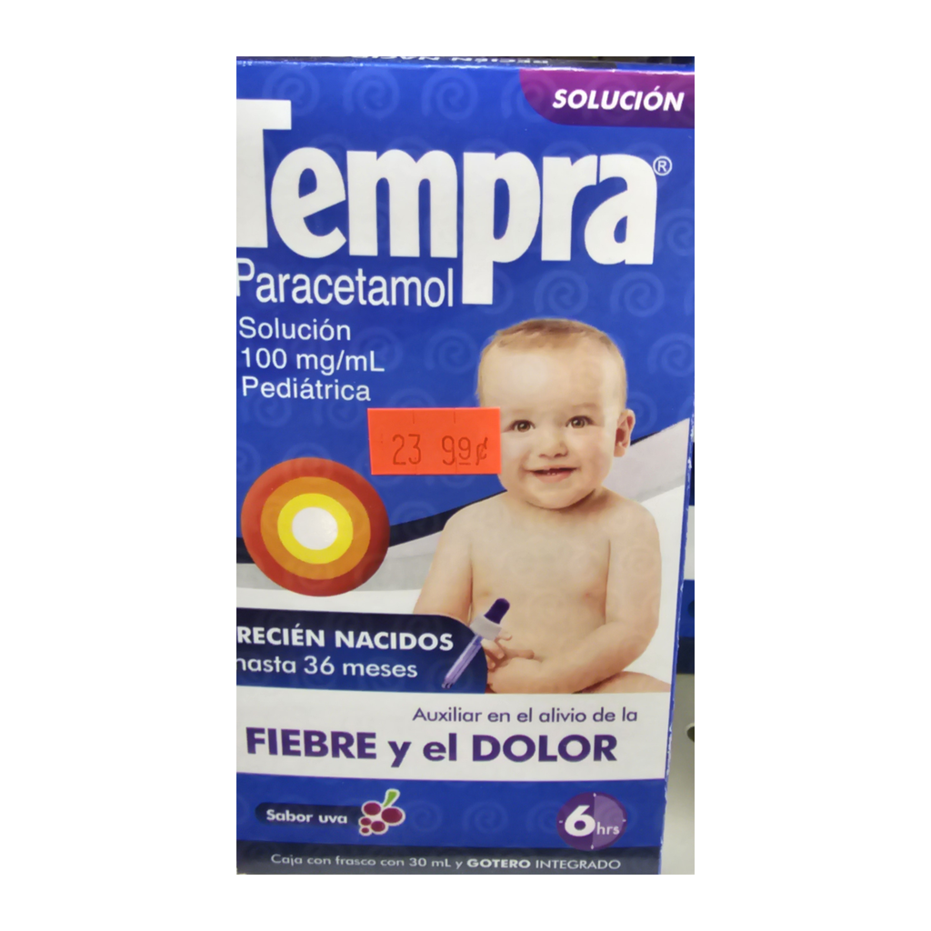 Tempra Paracetamol Solución Pediátrica — 30 mL | UPC 7501058714312