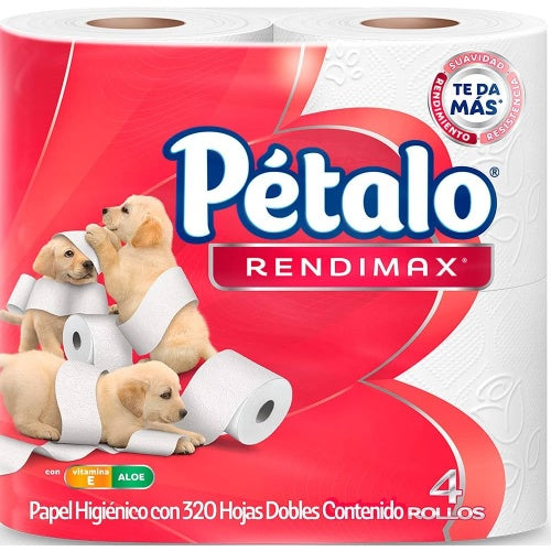 Pétalo Papel higiénico RendiMax doble hoja — 4 rollos | UPC 7506425651054