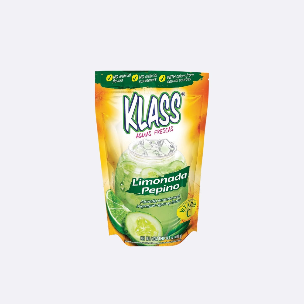 Klass Aguas Frescas Pepino y Limonada - Doypack X 400 GR | UPC 754177507205