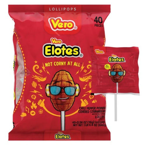 Vero Paletas Elotes con chile — 40 piezas | UPC 757528045654