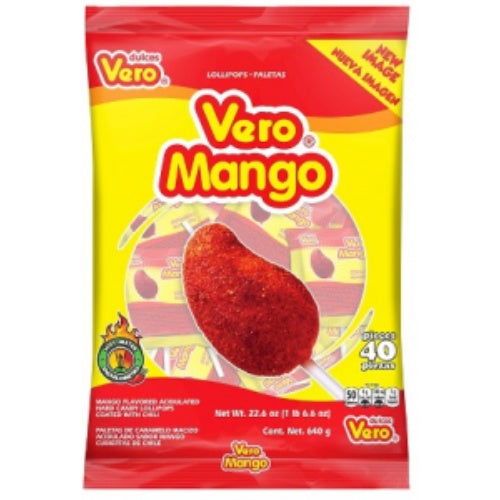 Vero Paletas de mango con chile — 40 piezas | UPC 757528045685