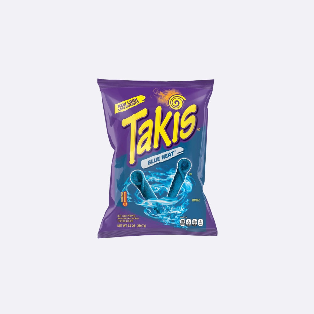 Takis Blue Heat — 3.25 oz (92.3 g) | UPC 757528048112 | UPC 757528048112