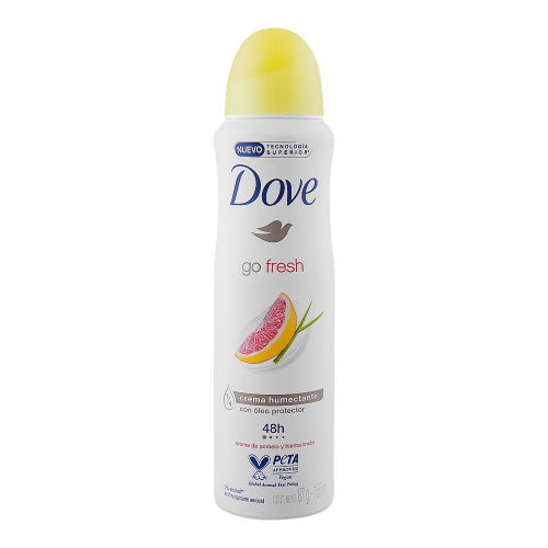 Dove Desodorante corporal en aerosol Go Fresh Toronja y Hierba Limón — 150 mL | UPC 7791293048604