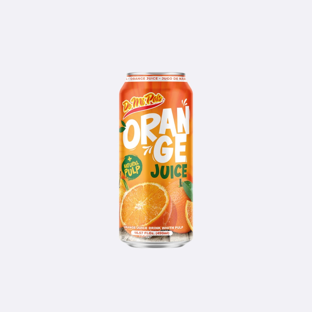 De Mi País Naranja con Pulpa Natural - Lata X 1 Unidad | UPC 810086451159