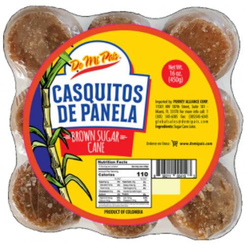 De Mi País Casquitos de panela de caña — 16 oz | UPC 810086451678
