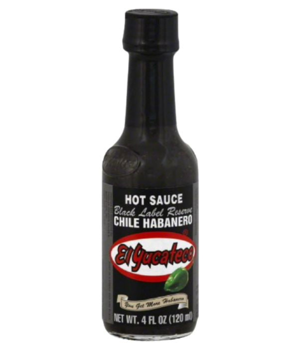 El Yucateco Salsa de habanero Black Label Reserve — 4 fl oz | UPC 816493017988