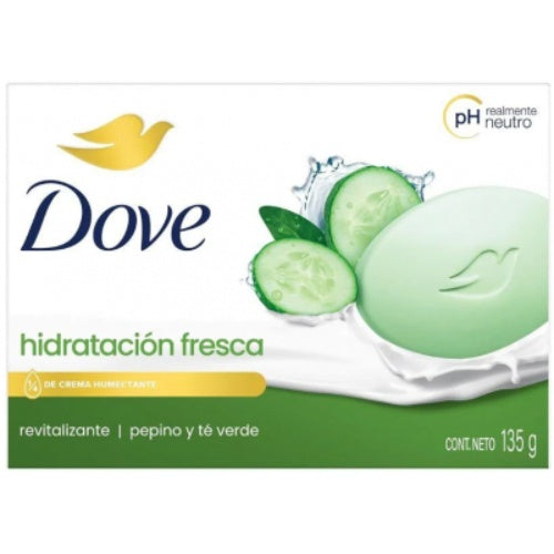 Dove Jabón en barra Hidratación Fresca Pepino y Té Verde — 135 g | UPC 850068951062