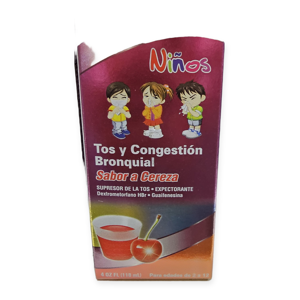 SanaTos Niños Jarabe Sabor Cereza — 120 mL — UPC 859424004237
