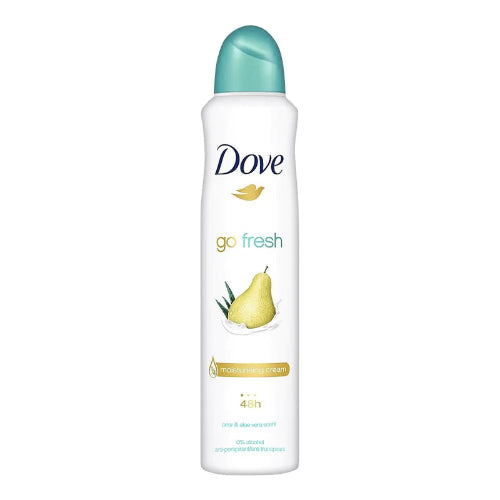 Dove Desodorante corporal en aerosol Go Fresh Pera y Aloe Vera — 150 mL | UPC 8710908559235