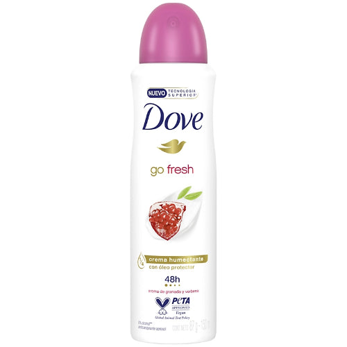 Dove Desodorante corporal en aerosol Go Fresh Granada y Verbena de Limón — 150 mL | UPC 8711600786226