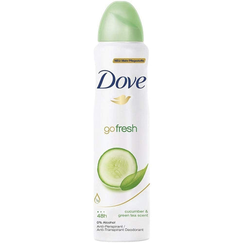 Dove Desodorante corporal en aerosol Go Fresh Pepino y Té Verde — 150 mL | UPC 8717163964965