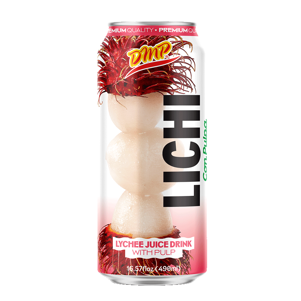 De Mi País Bebida de lichi con pulpa — 490 ml / 16.57 fl oz