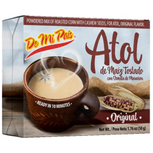 De Mi País Atol de maíz tostado con semilla de marañón Original — 1.76 oz / 50 g | UPC 896211003707