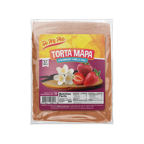 De Mi País Torta Mapa sabor fresa y vainilla — 20 oz | UPC 896211003943