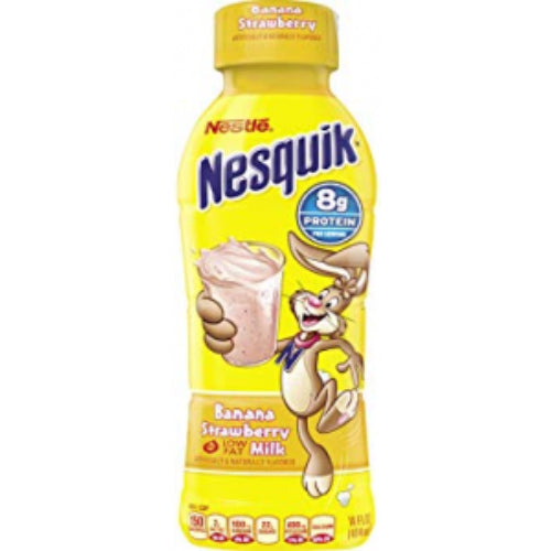 Nestlé Bebida láctea Nesquik sabor fresa y banano — 14 fl oz
