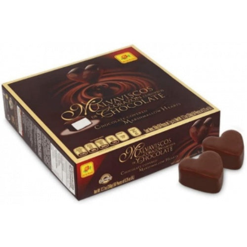 De la Rosa Malvaviscos Corazón cubiertos de chocolate — 50 piezas