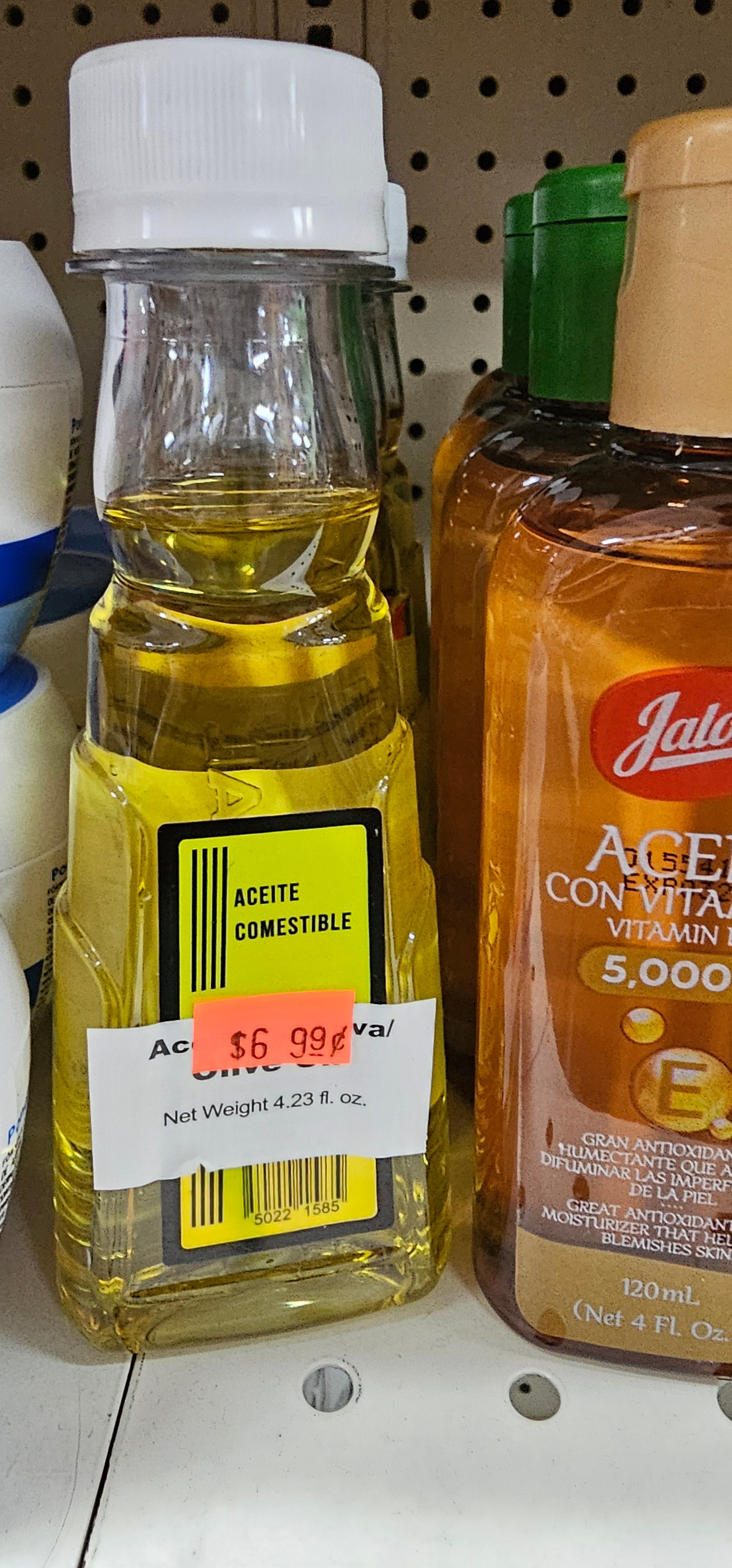 Aceite comestible de oliva 4.23 fl oz