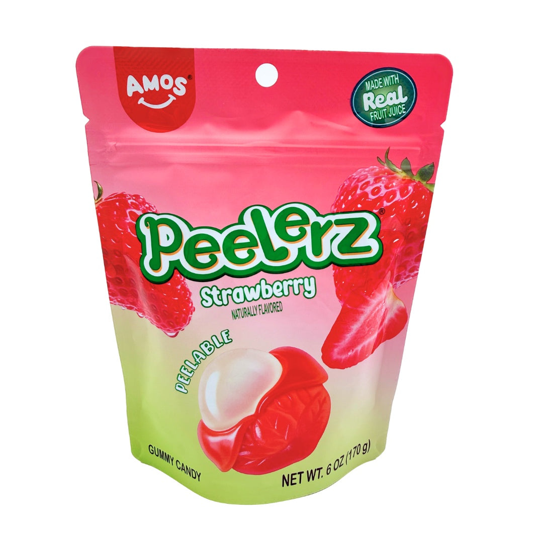 Amos Peelerz gomitas pelables de fresa — 6 oz / 170 g