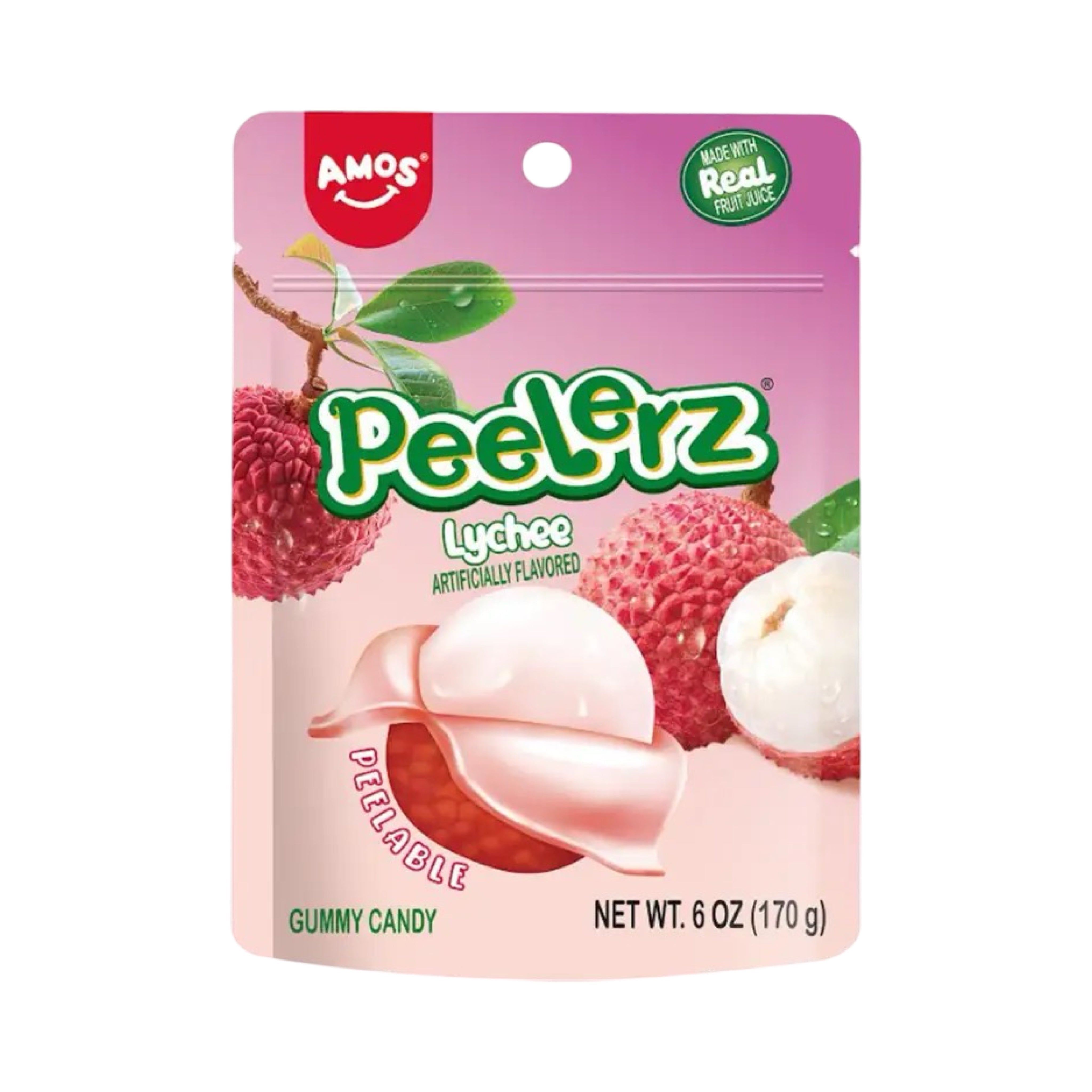Amos Peelerz gomitas pelables de lichi — 6 oz