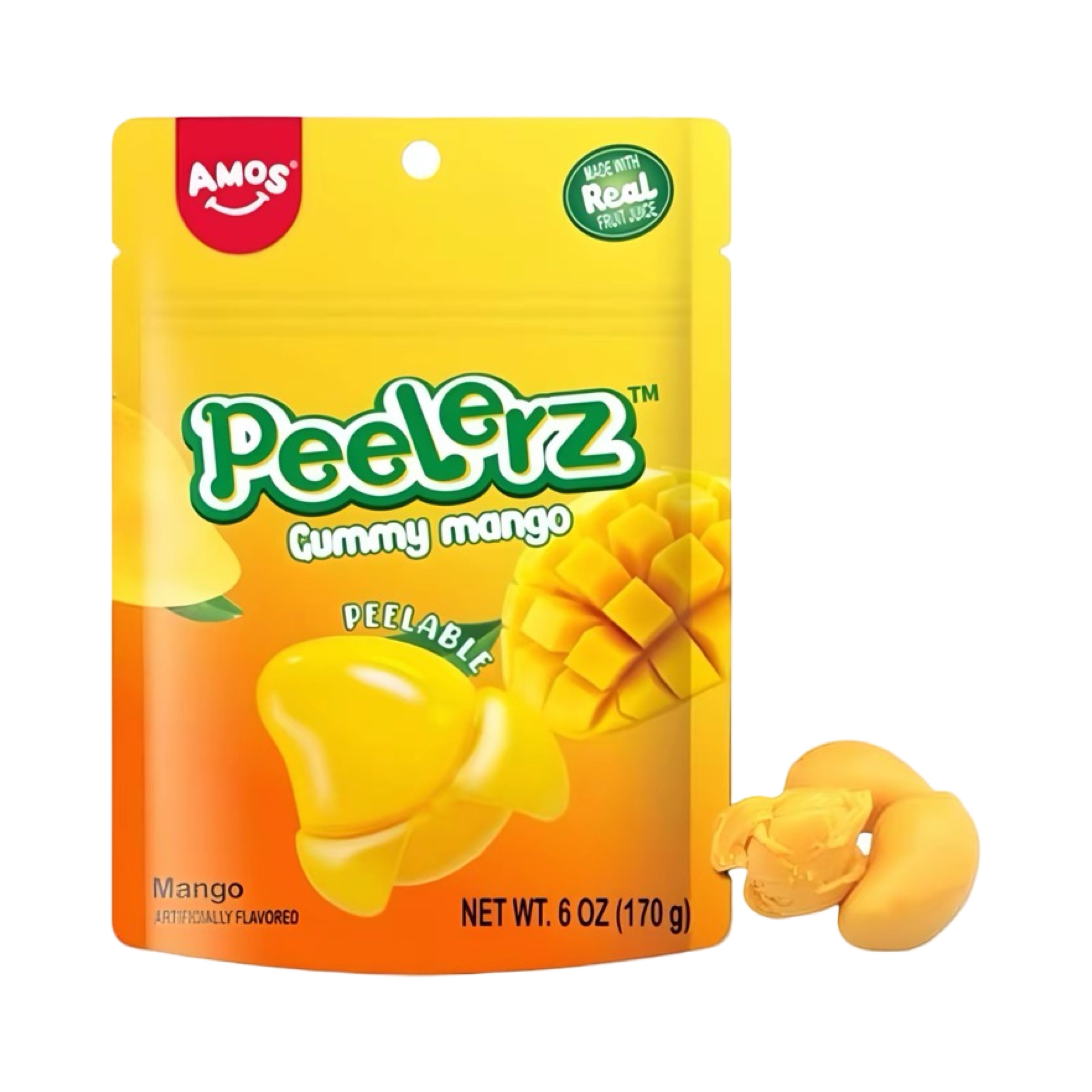 Amos Peelerz gomitas pelables de mango — 6 oz