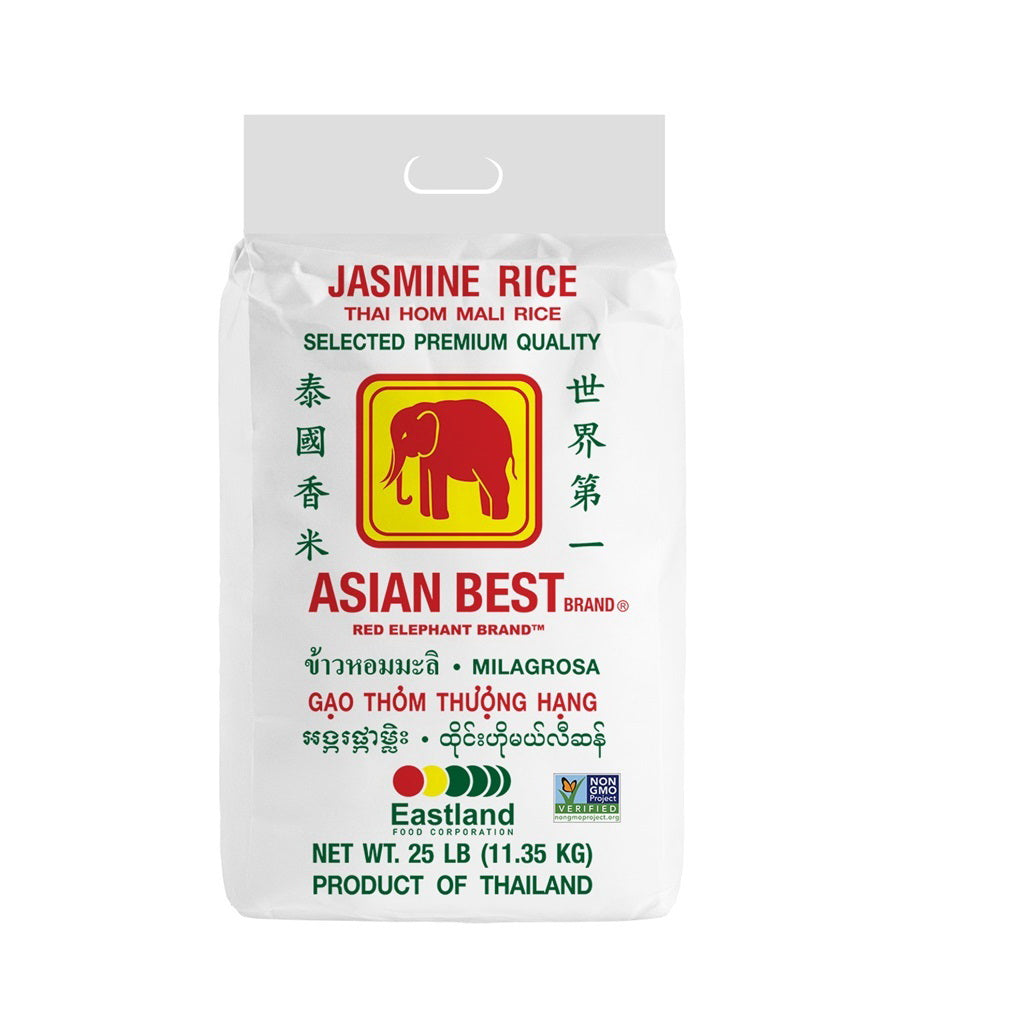 Asian Best Red Elephant Brand Jasmine Rice - 25 lb