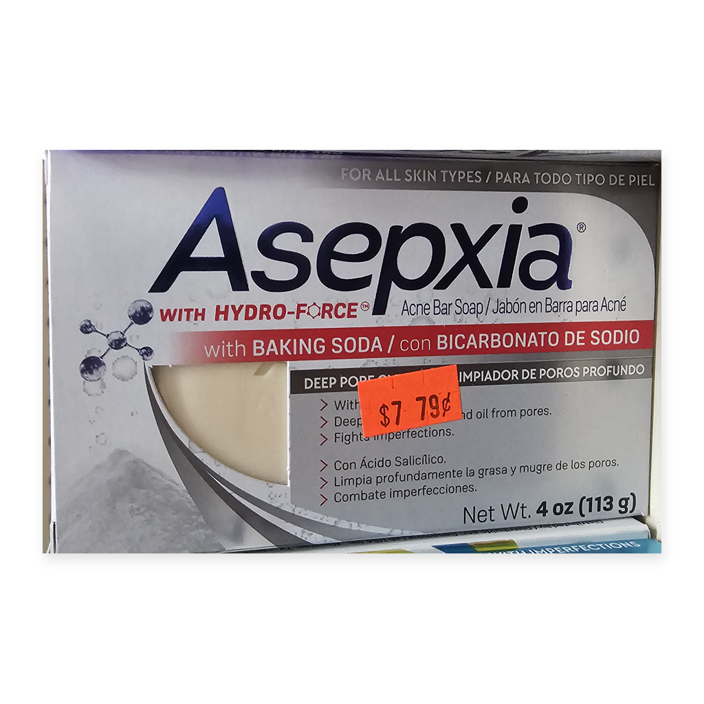 Asepxia Jabón en Barra con Bicarbonato — 4 oz (113 g)