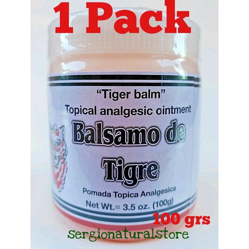 BALSAMO DE TIGRE POMADA ANALGESICA TIGER BALM 100 grs Made in Mexico