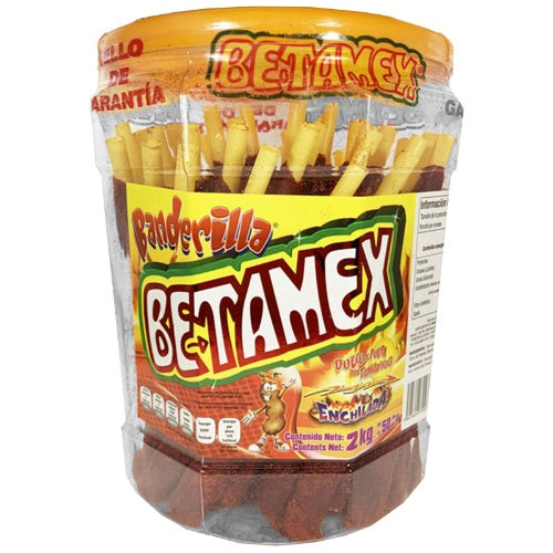 Betamex banderillas enchiladas de tamarindo — bote de 50 piezas / 2 kg