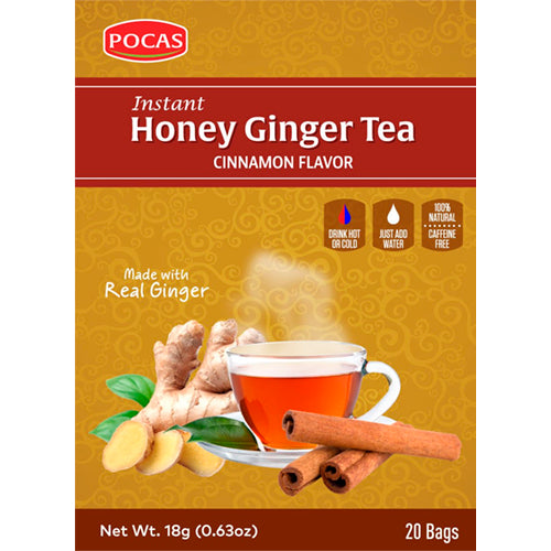 Pocas Té instantáneo de miel y jengibre Canela 20 sobres (360 g)