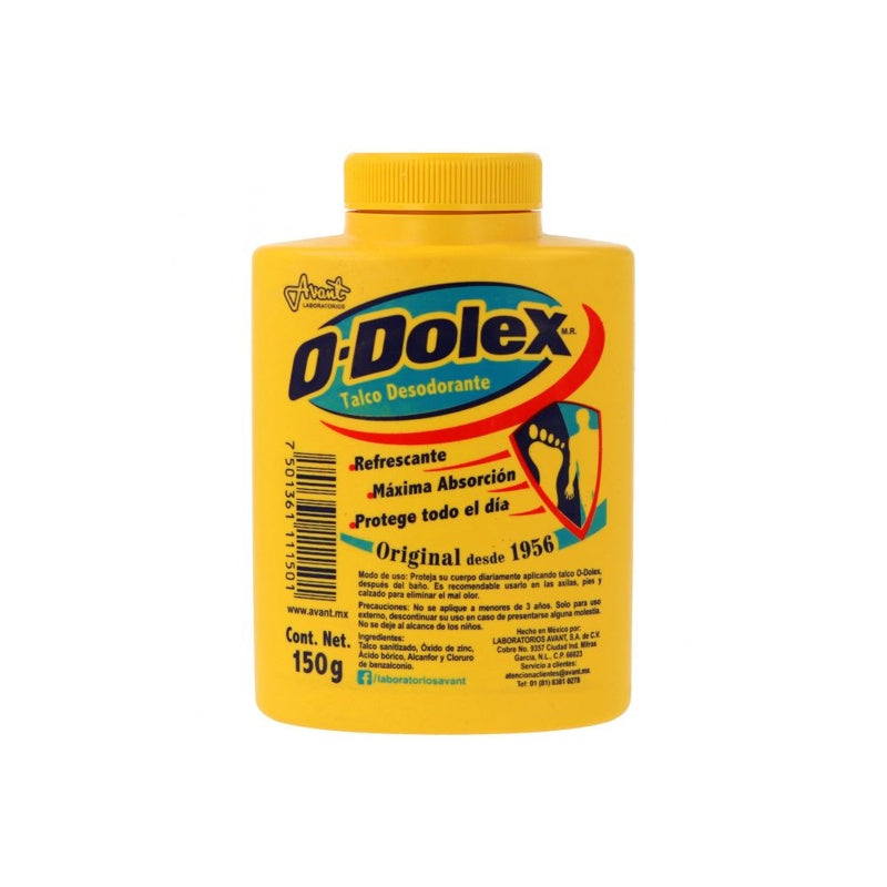 O-Dolex Talco desodorante Original Amarillo 150 g