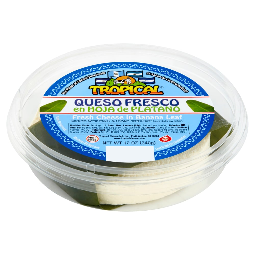 Tropical Queso fresco en hoja de plátano — 12 oz
