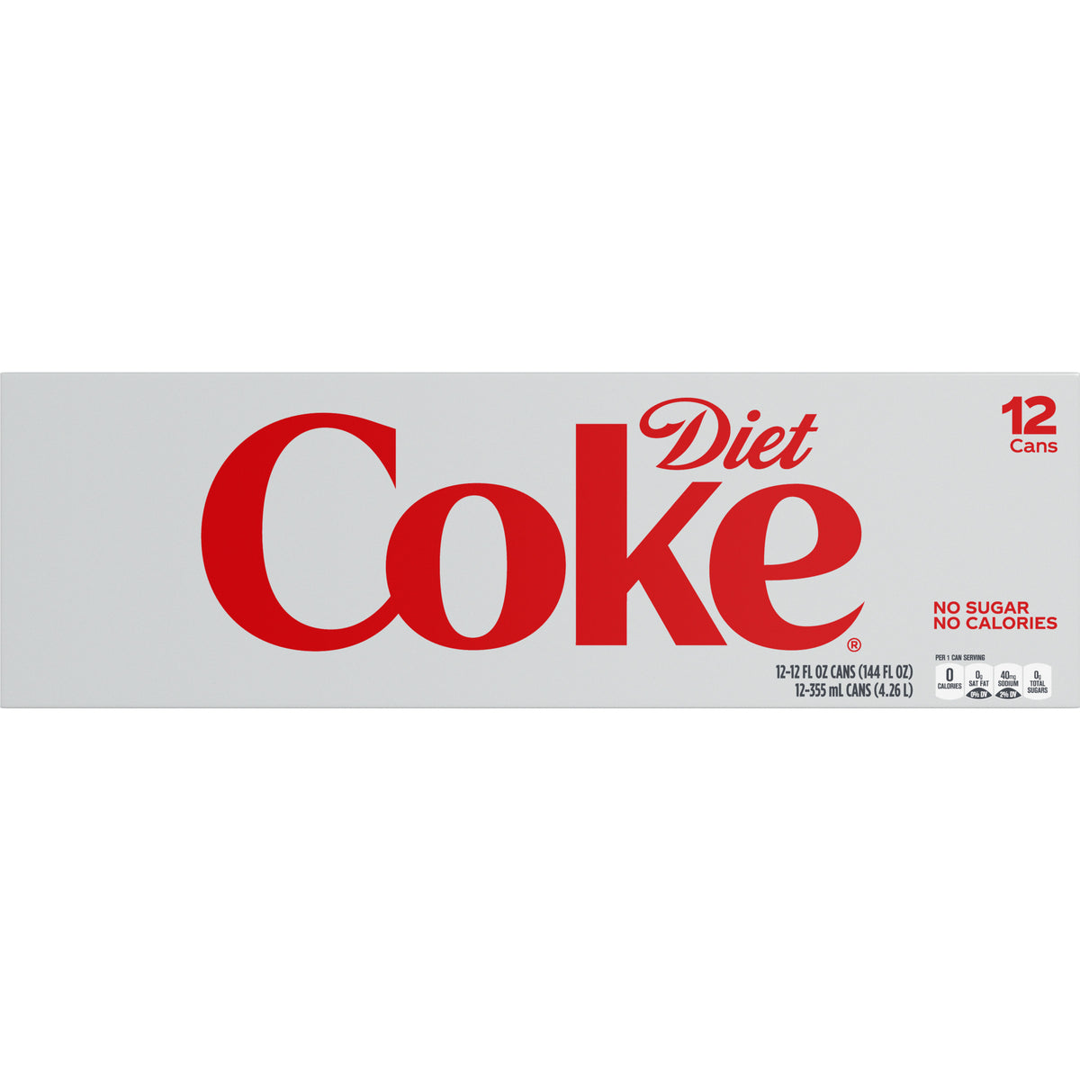 Diet Coke — 12 latas de 12 fl oz