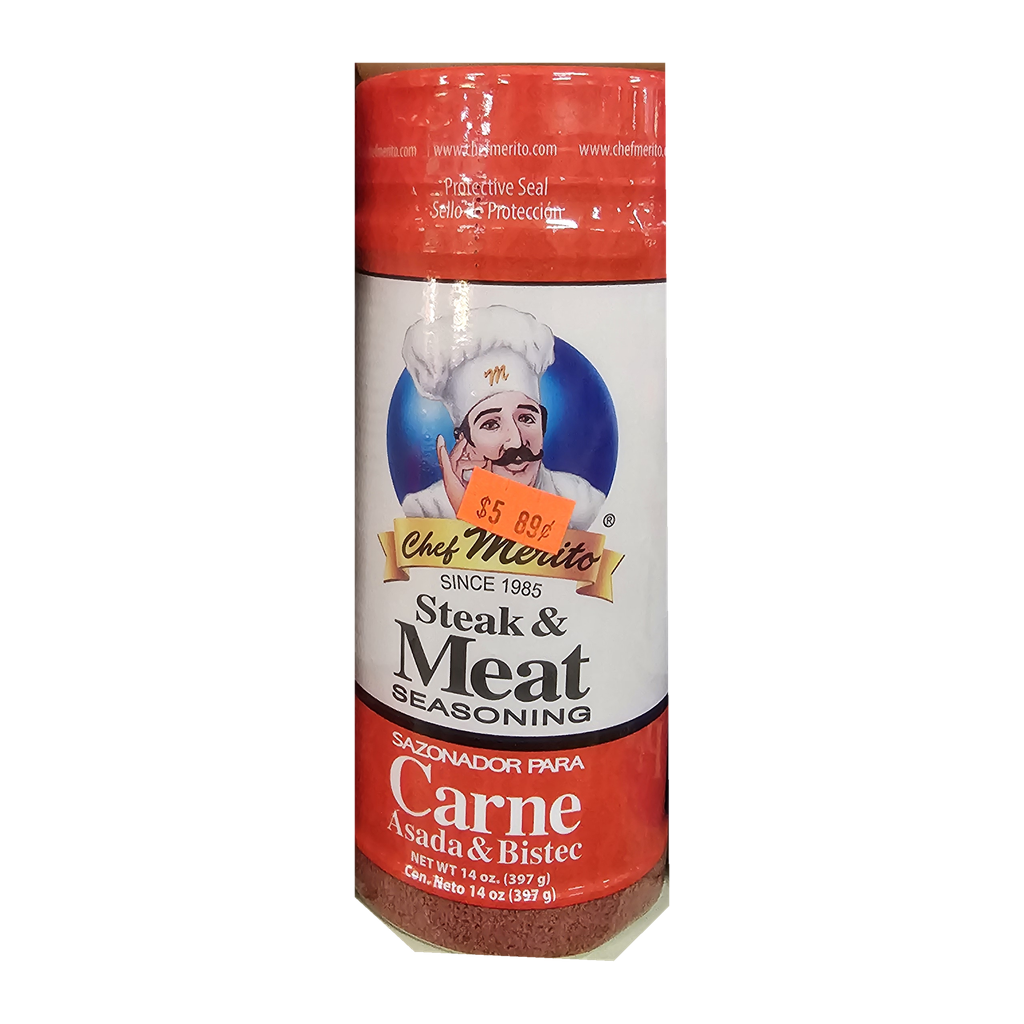 Chef Merito Sazonador para Carne y Bistec — 397 g