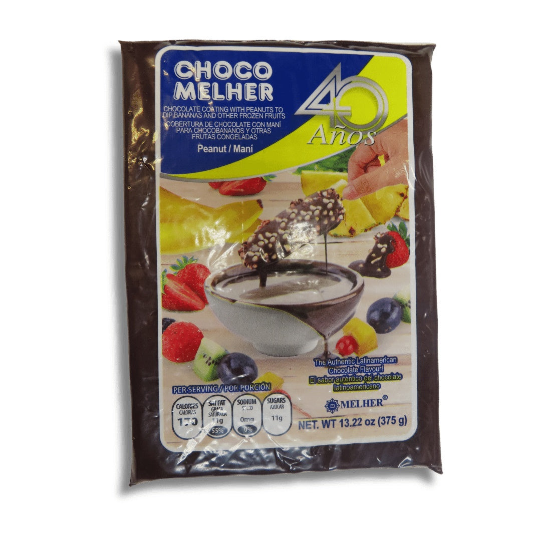 Choco Melher cobertura sabor maní — 375 g