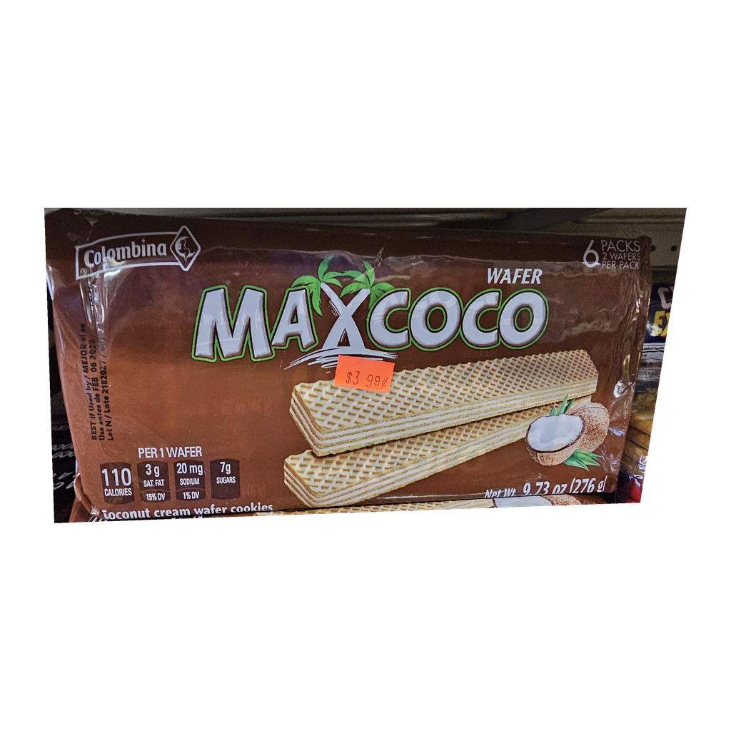 Colombina Maxcoco Galletas Wafer de Coco — 6 paquetes / 276 g