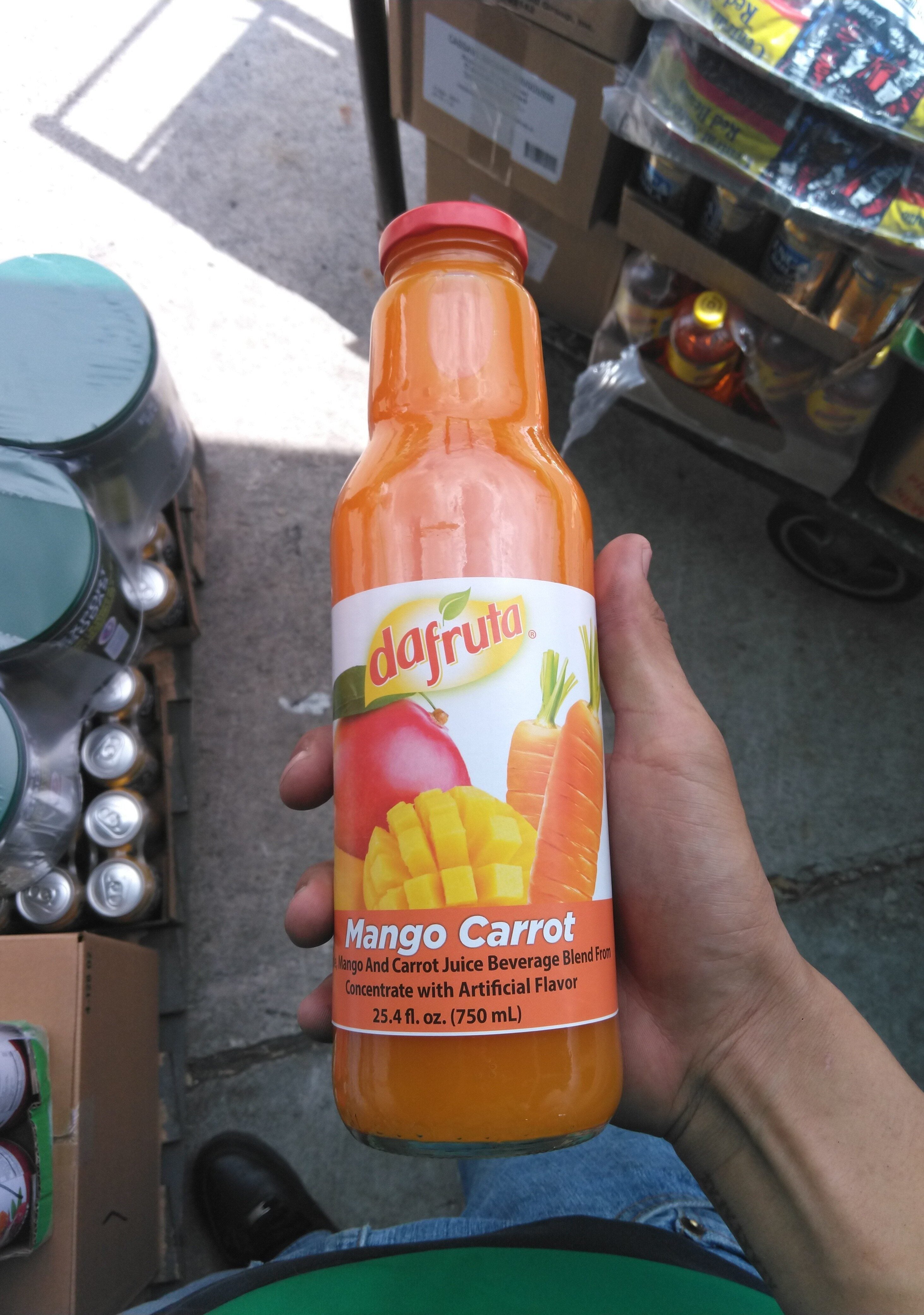 DaFruta bebida de mango y zanahoria