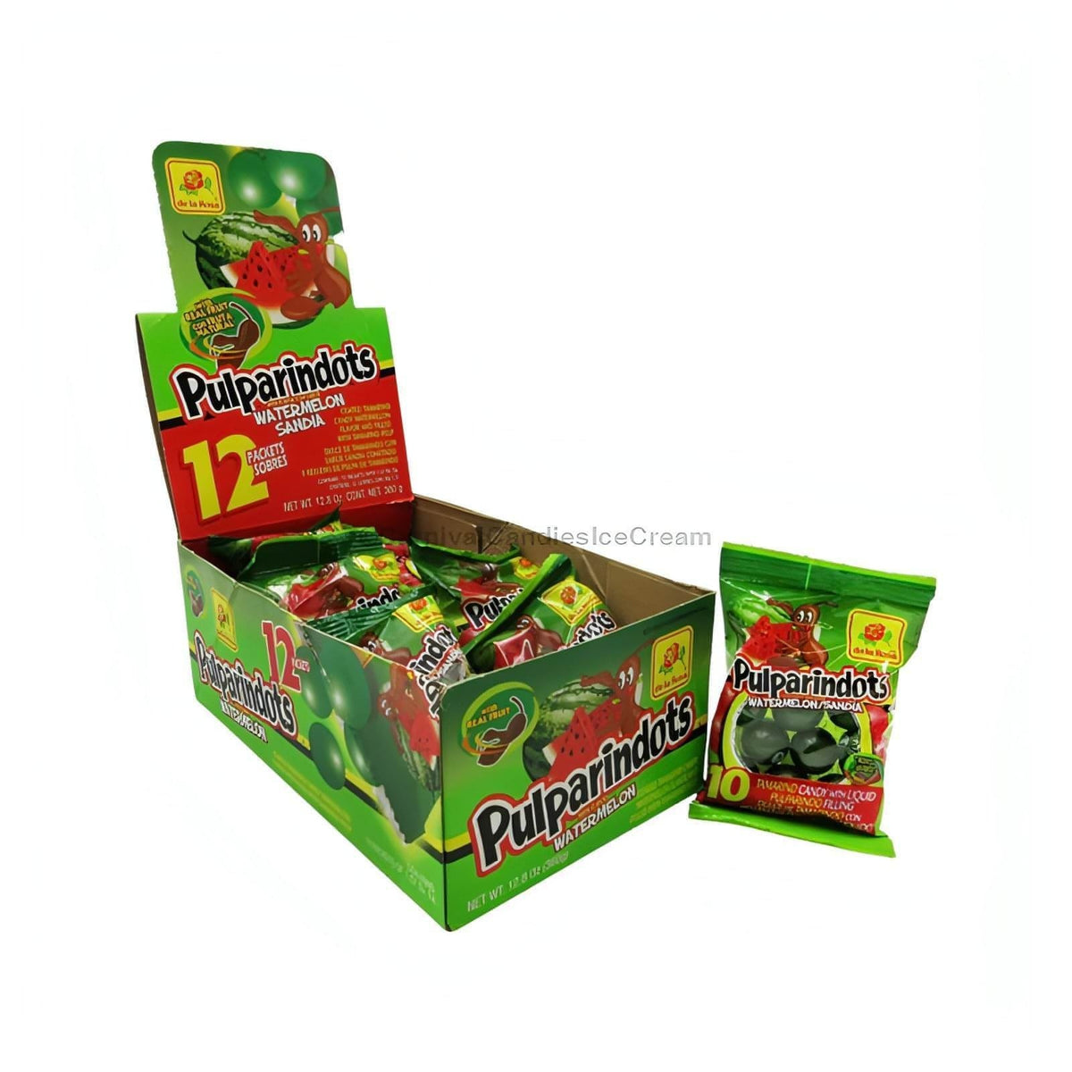 De la Rosa Pulparindots sandía — caja de 12 paquetes
