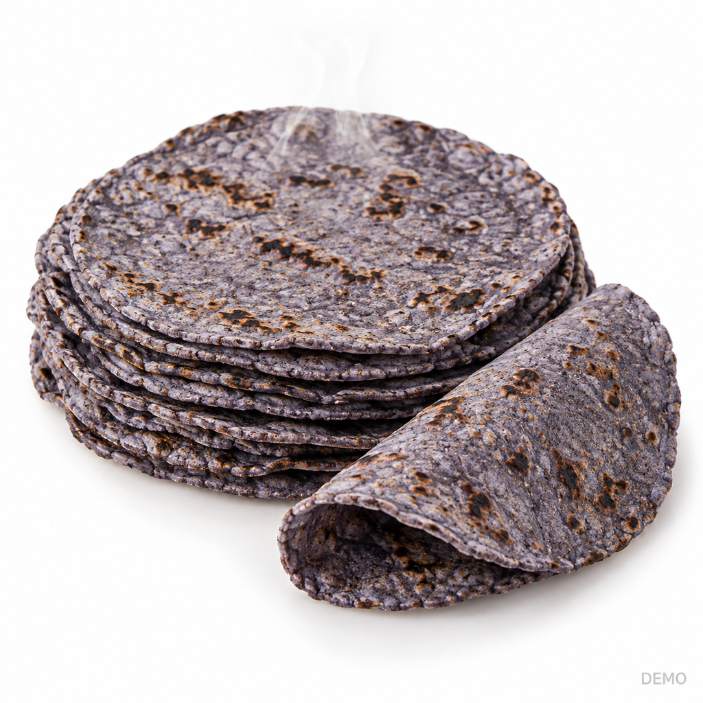 Tortillas de maíz azul calientes – 12 unidades