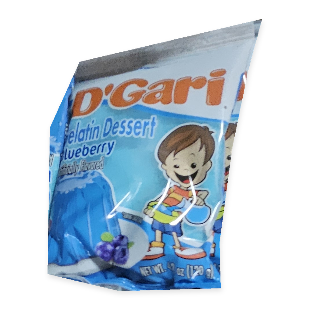D’Gari Gelatina Sabor Arándano Azul — 4.2 oz (120 g)