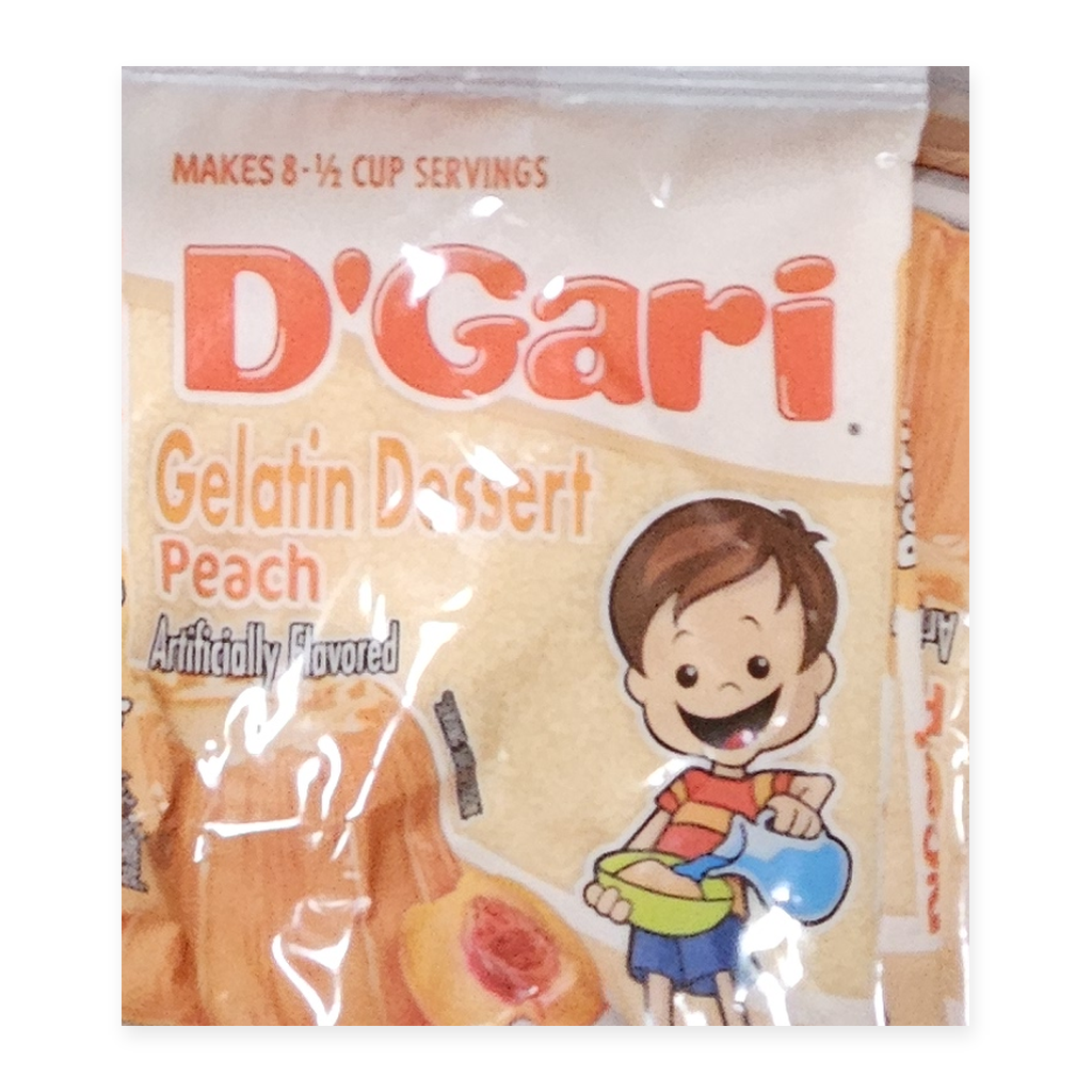 D’Gari Gelatina Sabor Durazno — 120 g