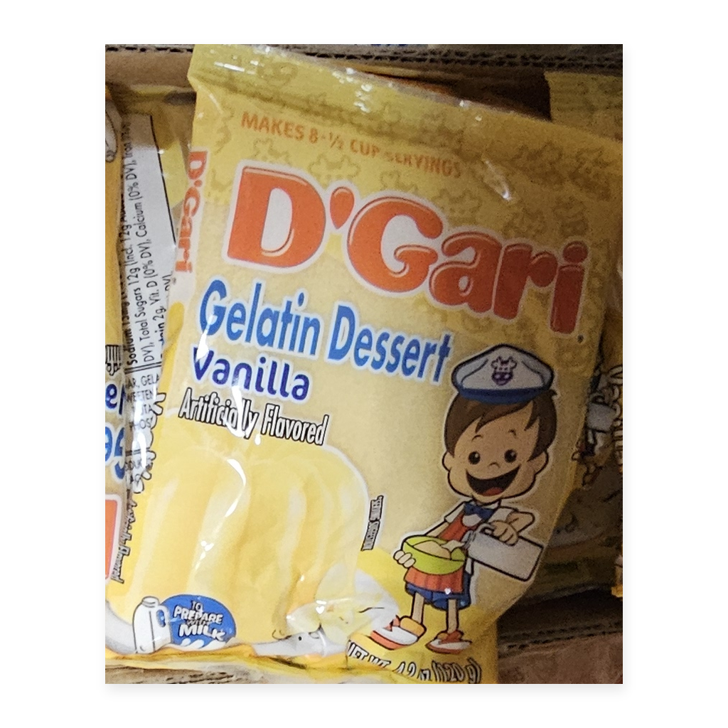 D’Gari Gelatina Sabor Vainilla — 120 g