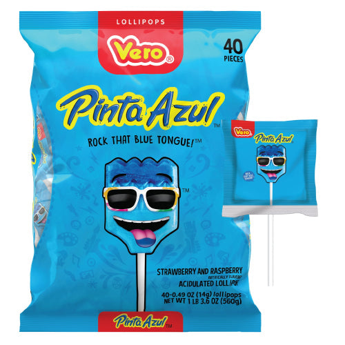 Vero Paletas Pinta Azul sabor fresa y frambuesa — 40 piezas