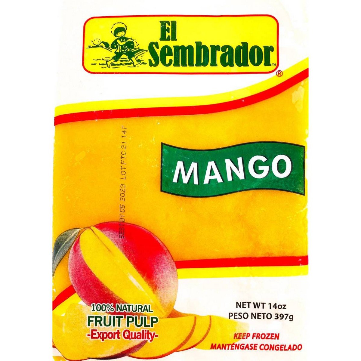 El Sembrador Pulpa de mango — 14 oz