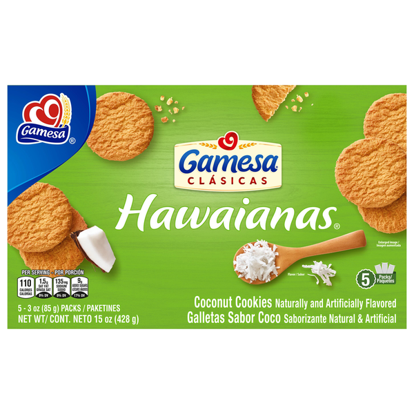 Gamesa Hawaians Cookies - 14.8 oz