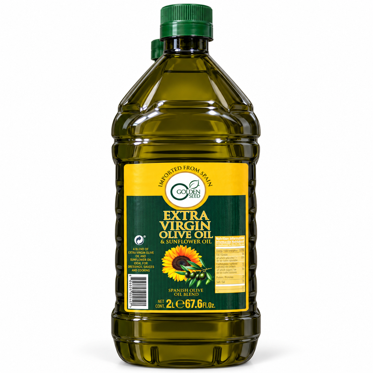Golden Seed Extra Virgin Olive Oil & Sunflower Oil – 2 L (67.6 fl oz)