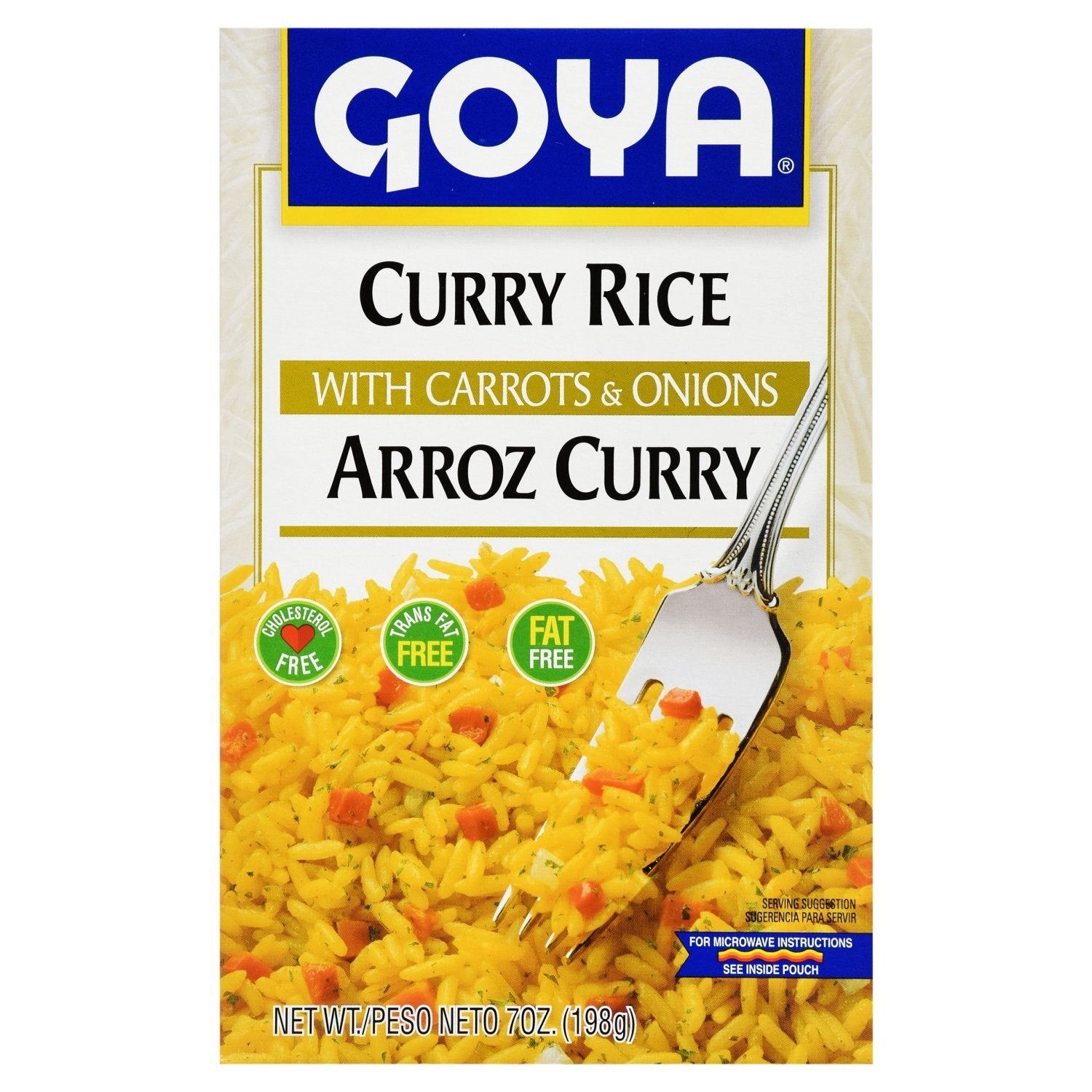 Goya arroz al curry con zanahorias y cebollas — 7 oz