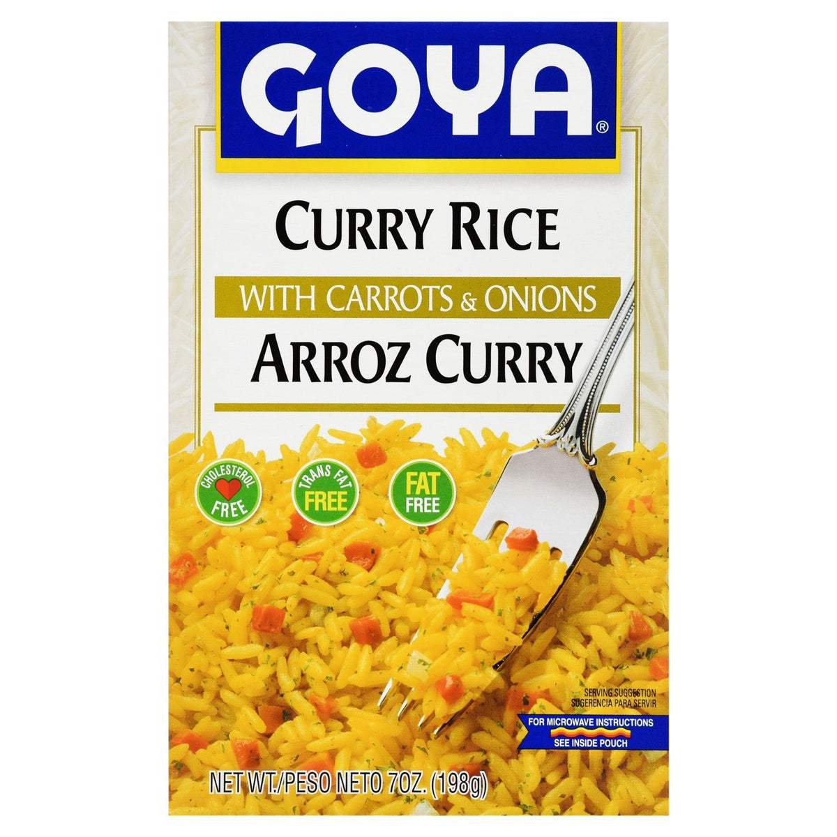 Goya arroz al curry con zanahorias y cebollas — 7 oz