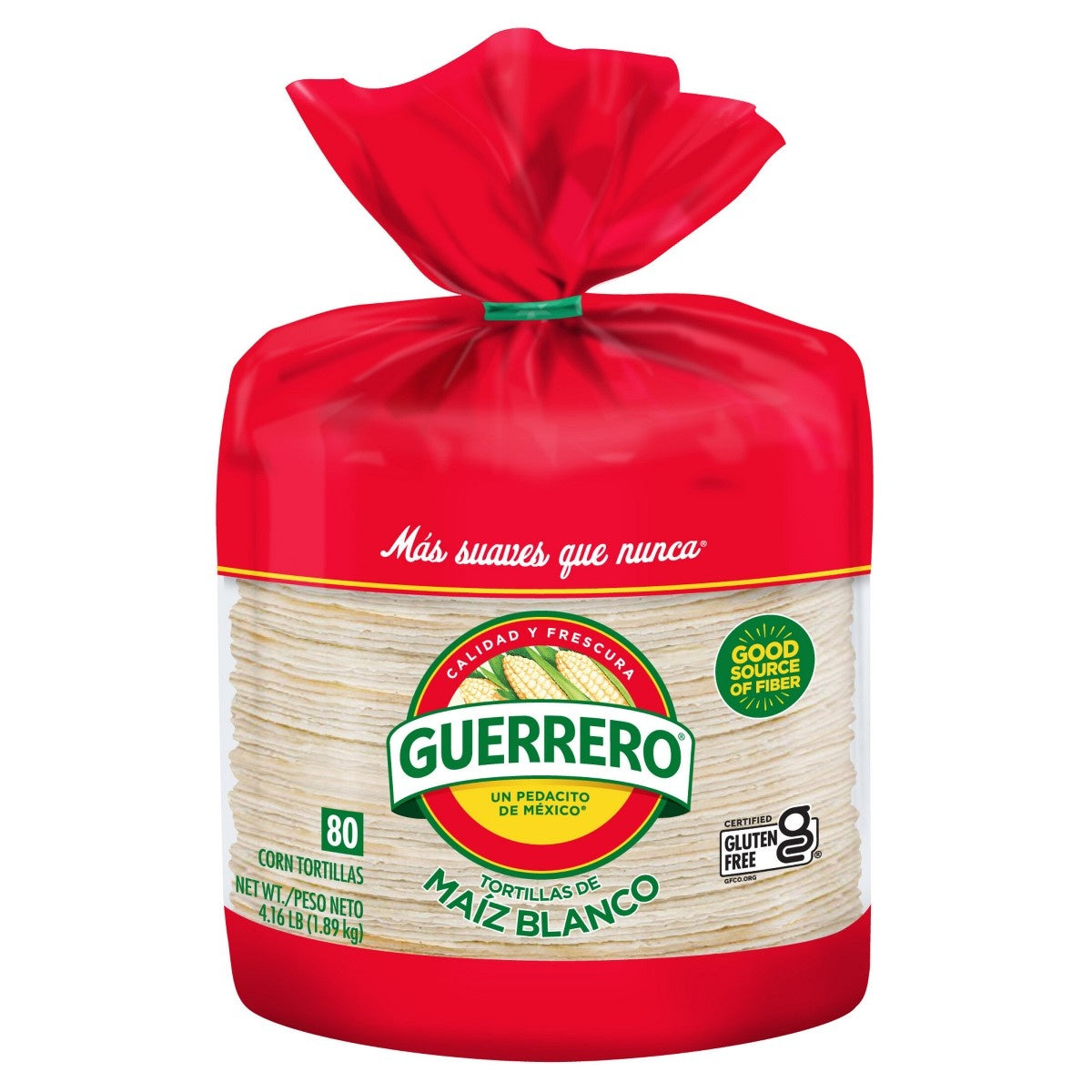 Guerrero tortillas de maíz blanco — 80 unidades / 4.16 lb